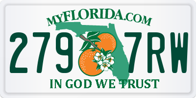 FL license plate 2797RW