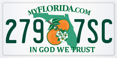 FL license plate 2797SC