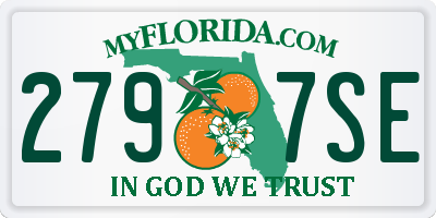 FL license plate 2797SE