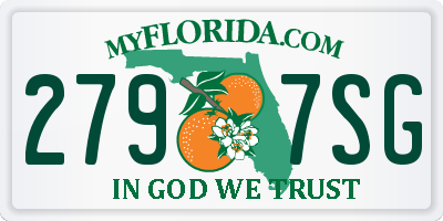 FL license plate 2797SG