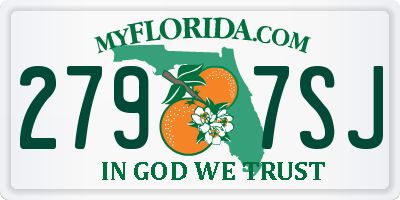 FL license plate 2797SJ