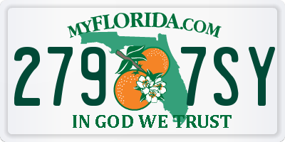 FL license plate 2797SY