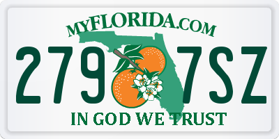 FL license plate 2797SZ