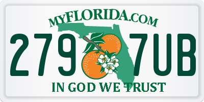 FL license plate 2797UB