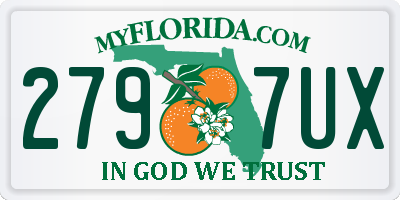 FL license plate 2797UX