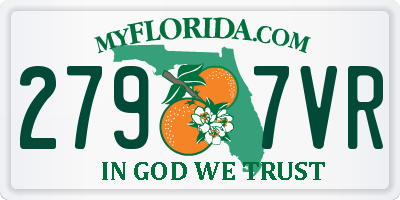 FL license plate 2797VR