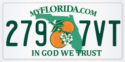 FL license plate 2797VT
