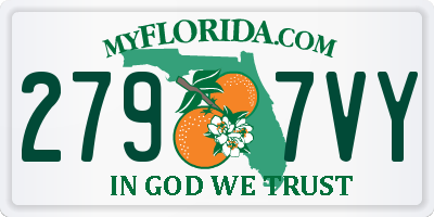 FL license plate 2797VY