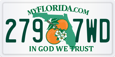 FL license plate 2797WD