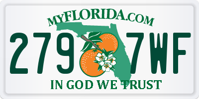 FL license plate 2797WF