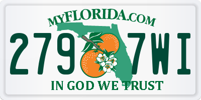 FL license plate 2797WI