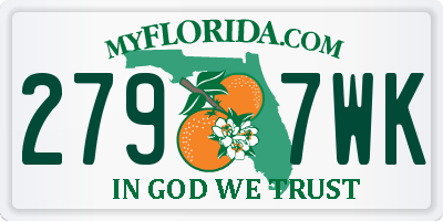 FL license plate 2797WK
