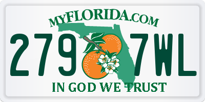 FL license plate 2797WL