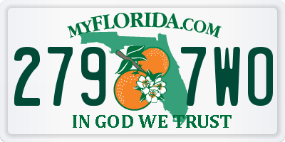 FL license plate 2797WO