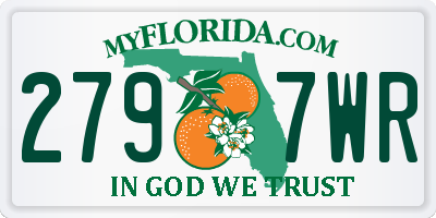 FL license plate 2797WR