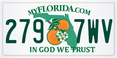 FL license plate 2797WV