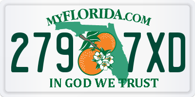 FL license plate 2797XD