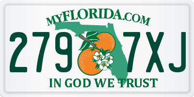 FL license plate 2797XJ