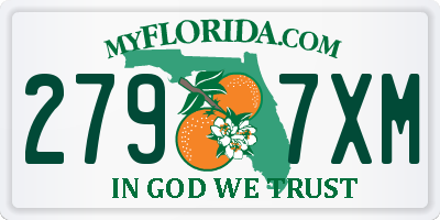 FL license plate 2797XM