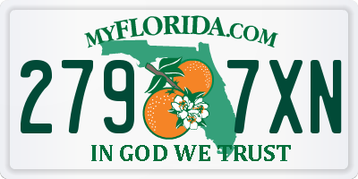 FL license plate 2797XN
