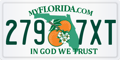 FL license plate 2797XT