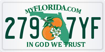 FL license plate 2797YF