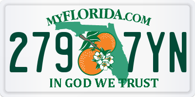 FL license plate 2797YN