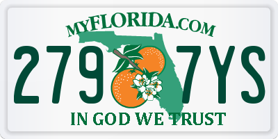 FL license plate 2797YS