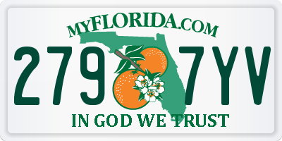 FL license plate 2797YV