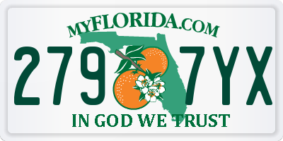 FL license plate 2797YX