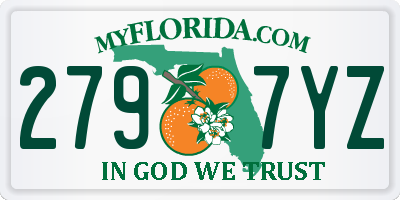 FL license plate 2797YZ