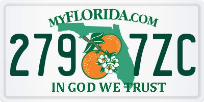 FL license plate 2797ZC