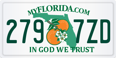 FL license plate 2797ZD