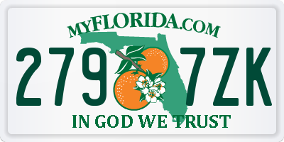 FL license plate 2797ZK