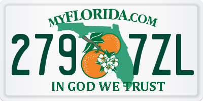 FL license plate 2797ZL