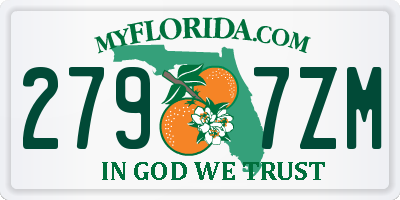 FL license plate 2797ZM