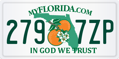 FL license plate 2797ZP