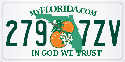 FL license plate 2797ZV
