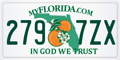 FL license plate 2797ZX