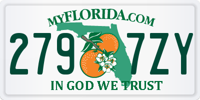 FL license plate 2797ZY