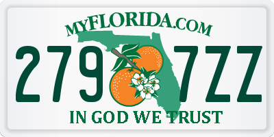 FL license plate 2797ZZ