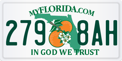 FL license plate 2798AH