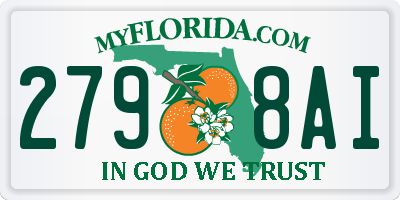 FL license plate 2798AI