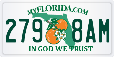 FL license plate 2798AM
