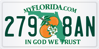FL license plate 2798AN
