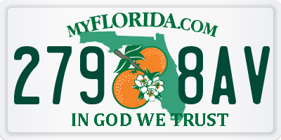 FL license plate 2798AV