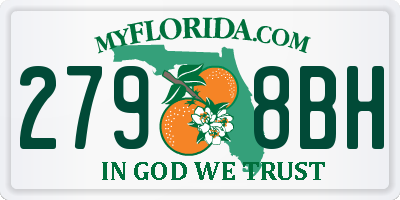 FL license plate 2798BH