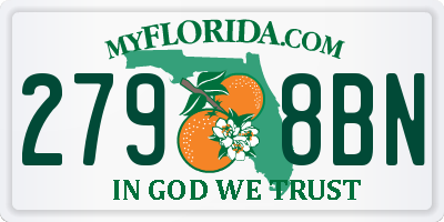 FL license plate 2798BN