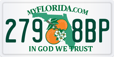 FL license plate 2798BP