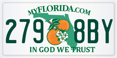 FL license plate 2798BY